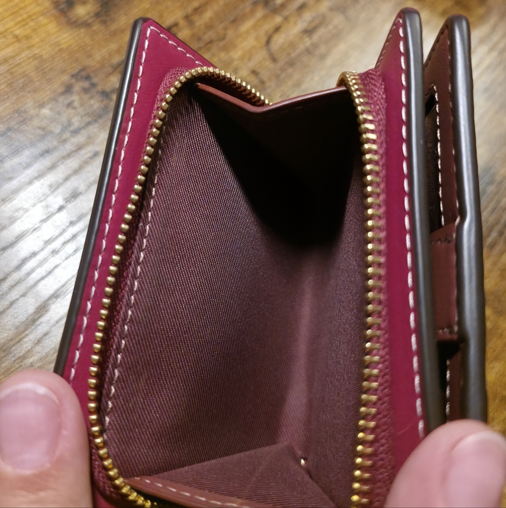 Coach Snap Wallet Pink Cherry Print - Picture 6 of 6